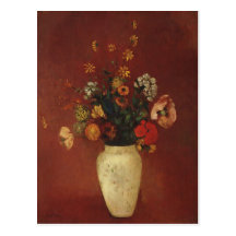 Bouquet in a Chinese Vase, Odilon Redon Postcards