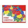 Bouquet of flowers merry christmas post card