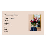 Bouquet of Peonies With Reflection Business Card Templates