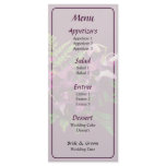 Bouquet of Purple Orchids With Ferns Wedding Menu rack cards