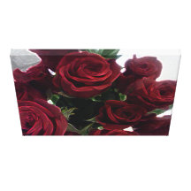 BOUQUET OF RED ROSES GALLERY WRAPPED CANVAS