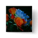 Bouquet of roses and meaning pinback buttons