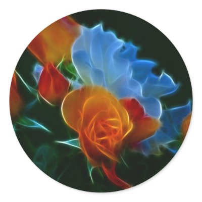 Bouquet of roses and meaning stickers by laureenr
