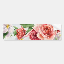 Bouquet of roses bumper sticker