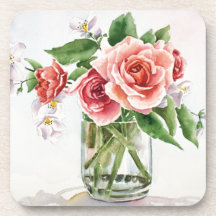 Bouquet of roses coasters