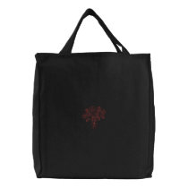 Bouquet Of Roses Embroidered Tote Bags