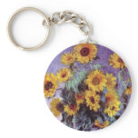 Bouquet of Sunflowers by Claude Monet keychains