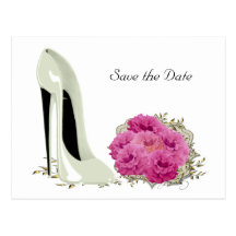 Bouquet Roses and Wedding Stiletto Gifts Postcard