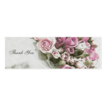 Bouquet Thank You Wedding Favour Tag Business Card Template