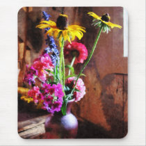 Bouquet With Black-Eyed Susans and Phlox Mouse Pad