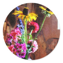 Bouquet With Black-Eyed Susans and Phlox Sticker