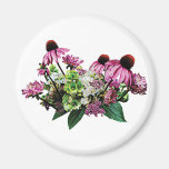 Bouquet with Coneflowers Fridge Magnets