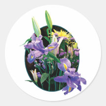 Bouquet with Japanese Irises Sticker