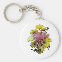 Bouquet With Purple cSpider Mum Key Chain