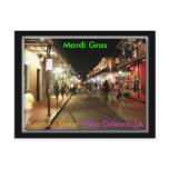 Bourbon Street Mardi Gras, New Orleans, LA postcar Post Card