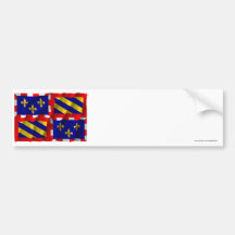 Bourgogne waving flag bumper stickers
