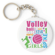 Bourne Beach Volleyball Key Chains