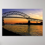 Bourne Bridge Sunset Posters