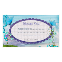 Boutique Blue Representative or Small Business Business Card Templates