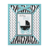 Boutique Chic Boy Advice Card Personalized Flyer