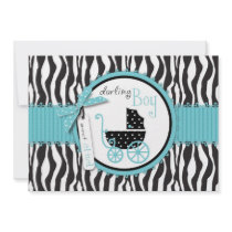 Boutique Chic Boy Invitation Card B