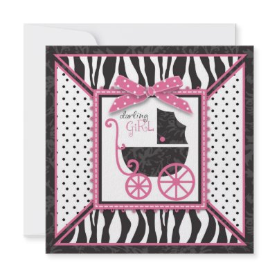 Boutique Chic Card Square Invitations by LullabyeDreams