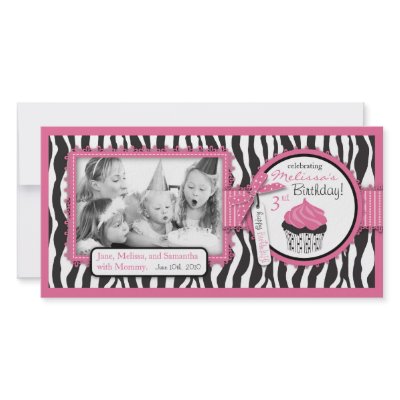 Boutique Chic Cupcake Photo Card by LetsCelebrateDesigns
