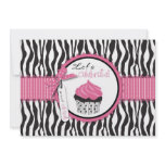 Boutique Chic Cupcakes Invitation Card