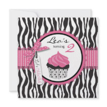 Boutique Chic Cupcakes Invitation Square D