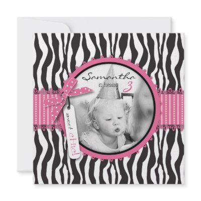 Boutique Chic Cupcakes Photo Invitation Square by LetsCelebrateDesigns