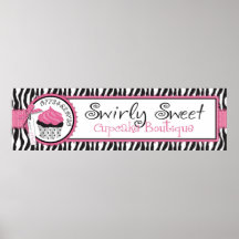 Boutique Chic Custom Banner_Swirly Sweet 2 Posters