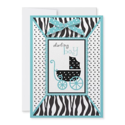 Boutique Chic Invitation Card Boy by LullabyeDreams