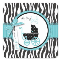 Boutique Chic Square Sticker Boy