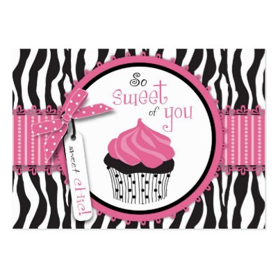 Boutique Chic TY Cupcake Gift Tag Business Card by LullabyeDreams