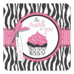 Boutique Chic TY Cupcake Square Sticker