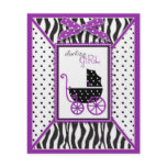Boutique Chic Violet Advice Card Personalized Flyer