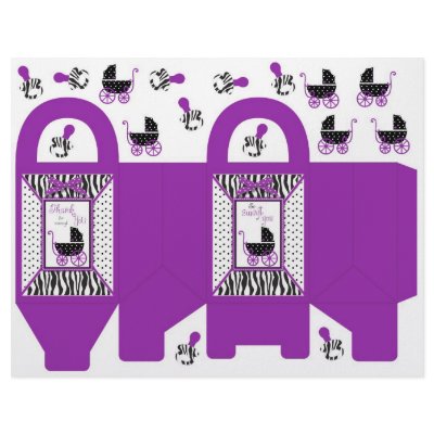 Boutique Chic Violet Favour Box by LullabyeDreams