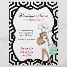 Boutique online flyer design