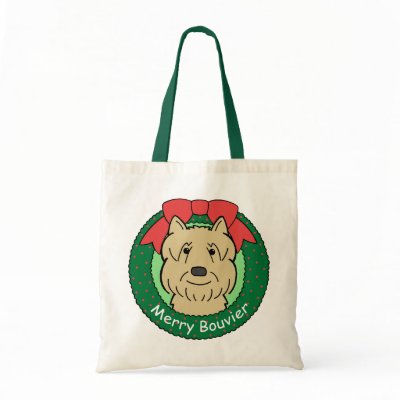Bouvier Des Flandres Christmas Bag by dogcartoons