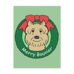 Bouvier Des Flandres Christmas Post Card