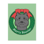 Bouvier Des Flandres Christmas Postcards