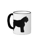 Bouvier des Flandres Dog (in black) Coffee Mugs