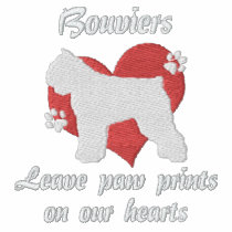Bouviers Leave Paw Prints Embroidered Polo Shirt