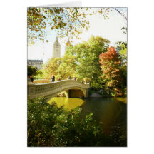 Bow Bridge, Central Park, Late Summer, NYC Greeting Card