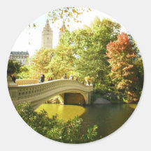 Bow Bridge, Central Park, Late Summer, NYC Stickers