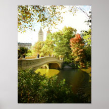 Bow Bridge, Central Park, Late Summer, Small Poster