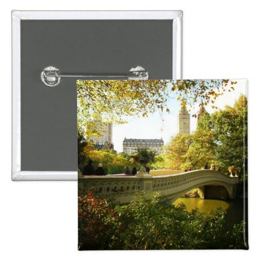 Bow Bridge in Autumn, Central Park, New York City Pins