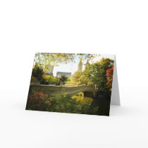Bow Bridge in Autumn, Central Park, New York City Cards