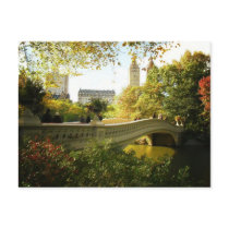 Bow Bridge in Autumn, Central Park, New York City Postcards