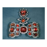 Bow brooch set with brilliant post card